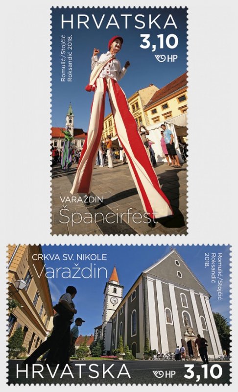 2018 Croatia Tourism - Varadzin (2) (Scott 1073-74) MNH