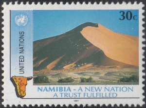 United Nations - New York 1991 MNH Sc #588 30c Dunes - Namibian Independence