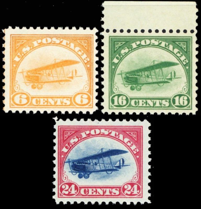 C1-C3, Mint VF NH First Three Airmail Stamps Cat $390.00 -- Stuart Katz