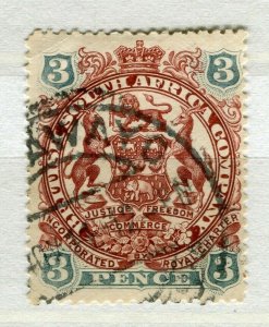 RHODESIA; 1897 early classic Springbok issue fine used 3d. value fair Postmark