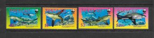 SHARKS - TOKELAU #308-11  WWF  MNH