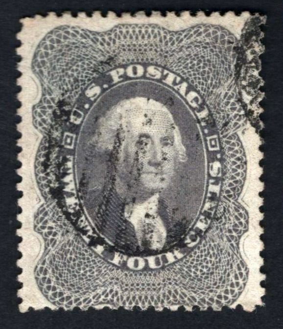 SCOTT #37 USED- Fine- Sharp Impression! Vivid Color! SCV $400  (LB 3/3) 