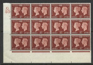 Sg 481 1940 Centenary Cylinder G40 2 Dot UNMOUNTED MINT/MNH