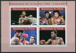 Muhammad Ali Stamps Chad 2019 MNH Famous People Boxing Sports 4v M/S I