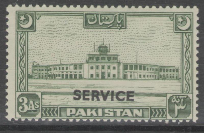 PAKISTAN SGO30 1949 3a GREEN MNH