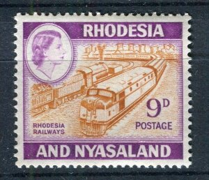 RHODESIA; NYASALAND 1959 early QEII Pictorial issue mint hinged 9d. value