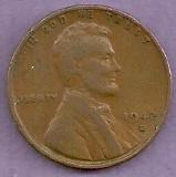 1942 D Lincoln Wheat Cent #656