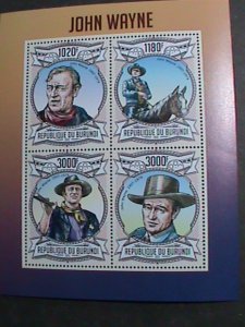 ​BURUNDI STAMP-2012-SC#1302- FAMOUS COWBOY ACTOR-JOHN WAYNE -MNH S/S VERY FINE