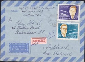 HUNGARY 1963  airmail cover to New Zealand.................................A6125