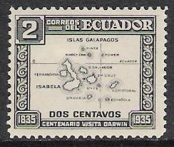 Ecuador #340 Map MH