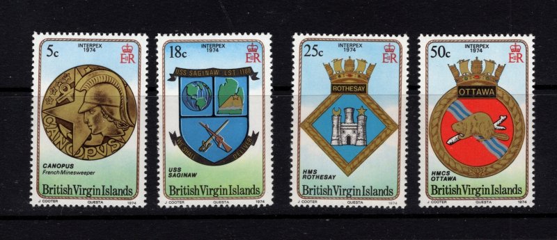 Virgin Islands #266-69 (1974 Ships Arms set) VFMNH CV $1.40