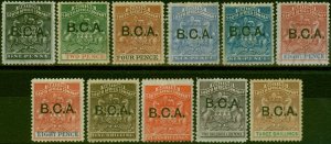 B.C.A Nyasaland 1891-95 Set of 11 to 3s SG1-10 Fine MM