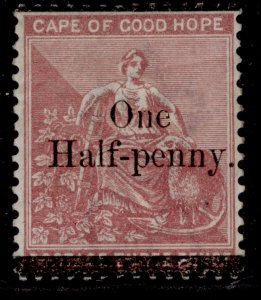 SOUTH AFRICA - Cape of Good Hope QV SG47, ½d on 3d deep claret, M MINT. Cat £65.