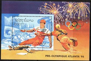 Laos 1995 Olympics Games Pre- Olympics Atlanta -1996 Baseball S/S MNH