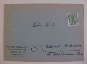 GERMAN  DDR #1B COVER cat300E($350.00)