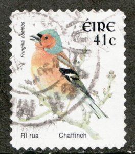Scarce 2002 Ireland Éire Sc #1395 - Chaffinch 41c - Used bird postage stamp