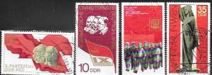 DDR Germany.  used group of four.  #1653, 1689, 2160