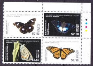 2017 Aitutaki 992-995VB Butterflies 18,00 €