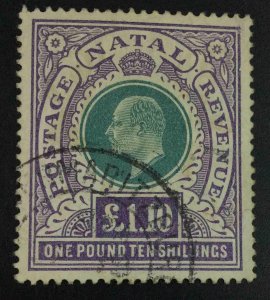 MOMEN: NATAL SG #143 1902 USED £130 LOT #63600