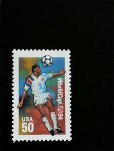 1994 50c U.S.A. World Cup Soccer Scott 2836 Mint F/VF NH