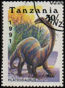 Tanzania 762 - Used - 30sh Plateosaurus (1991) (cv $0.55)