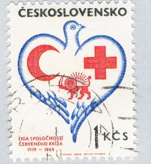 Czechoslovakia Red cross dove 1k (AP127920)