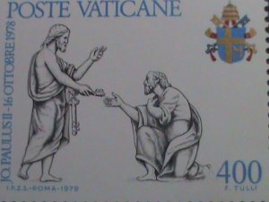 ​VATICAN CITY-1979 SC#645-7- INAUGURATION OF POPE JOHN PAUL II -MNH BLOCK- VF