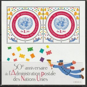 2001 UN-Geneva - Sc 379 - MNH VF - Mini sheet - 50th anniversary UN Postal admin
