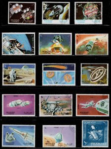 Sharjah & Dep ~ Group of 21 Different Stamps ~ Space ~ MX