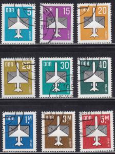 Germany DDR C8-C16 USED Luftpost SET