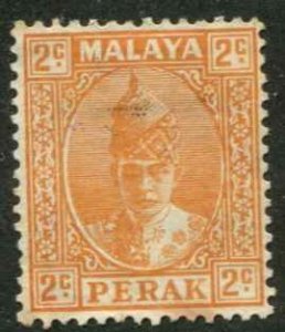 Malaya Perak SC# 85b  Sultan Iskandar 2c wmk 4 Used