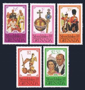 Grenada 788-792 perf 12,MNH.Michel 822C-826C. Reign of QE II,25th Ann.1977.