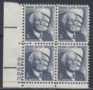 Scott 1280 MNH LL Pl Blk 32529 - 1965-78 Prominent Americans Issue
