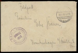 Germany WWI Air Force Flugabwehrkanonenzug Flak AOK 5 Feldpost Cover G69792