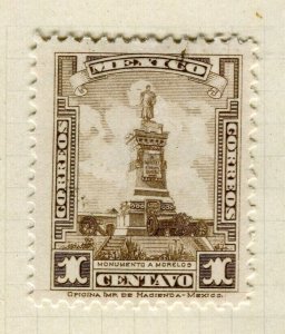 MEXICO; 1923-30 early Pictorial Perf. issue fine Mint hinged 1c. value