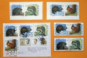 Belgium 1462-1465 animals squirrel hedgehog imperforated MNH stamps and mail