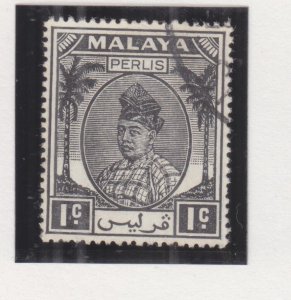 PERLIS, 1951 Sultan 1c. Black, used.