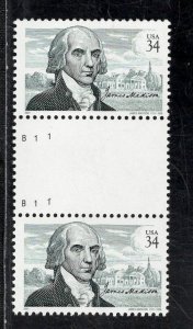 UNITED STATES SC# 3545 HORZ. GUTTER PL# PAIR VF/NH