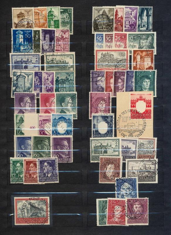 Poland German Occupation Generalgouvernment Used (50+Stamps) JJ121