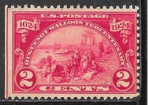 USA 615: 2c Landing of the Walloons at Fort Orange, unused, NG, SE