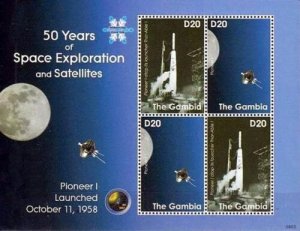 GAMBIA - 2008 - Space, Pioneer I - Perf Min Sheet - Mint Never Hinged