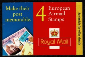 G.B. QE II 1998 BOOKLET 30p x4+4x AIRMAIL LABELS MINT (NH) SG GGA2 SUPERB