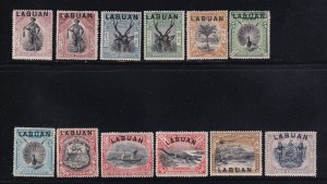 Labuan Scott # 72 - 82 Set VF OG mint previously hinged scv $ 375 ! see pic !