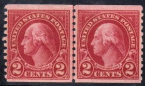 US 599a F - VF Mint NH Type I+II Line Pair - Pristine!