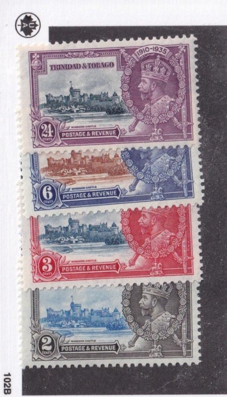 TRINIDAD AND TOBAGO 1935 KGV SILVER JUBILEES VF-MLH STARTS AT ONLY 99cts