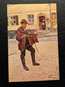 1918 Austria Painting Illustrated Picture Postcard Cover with KUK Censor Aux