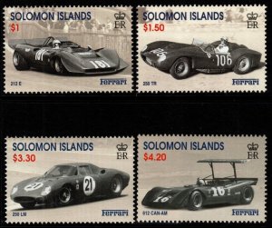 SOLOMON ISLANDS SG947/50 1999 BIRTH CENTENARY OF ENZO FERRARI MNH