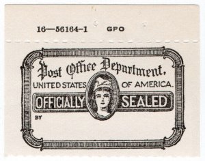 (I.B) US Postal Service : Officially Sealed Label (marginal)