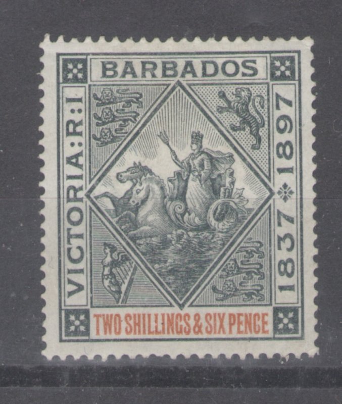 Barbados 1897 Victoria Jubilee 2sh6p Scott # 89 MH