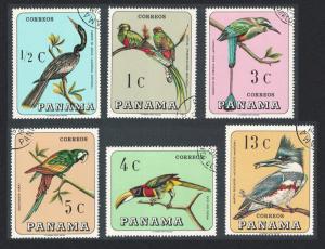 Panama Birds 6v canc issue 1967 SC#478